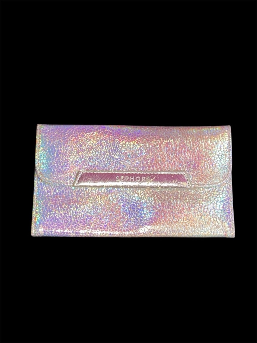 Sephora Holographic Iridescent Clutch Wallet - Shimmering Pink & Purple